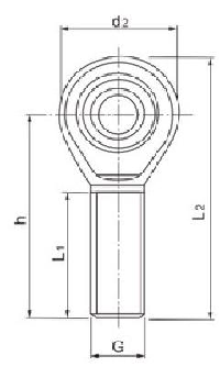 S55C Material Rod End Bearing Silver Spherical Bearing Rod Ends Corrosion Resistant