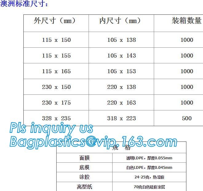 TNT DHL shipping packing list document envelopes, packing list padded envelope, tamper proof express use plastic packing