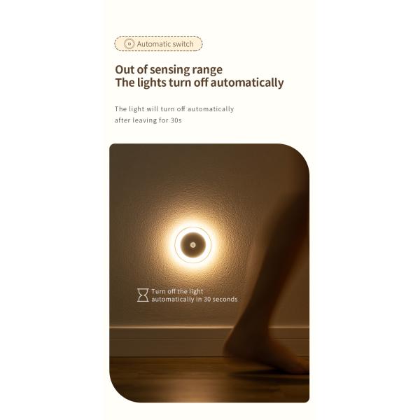 Bedside Motion Sensor LED Light 4100K Usb Charged Night Light