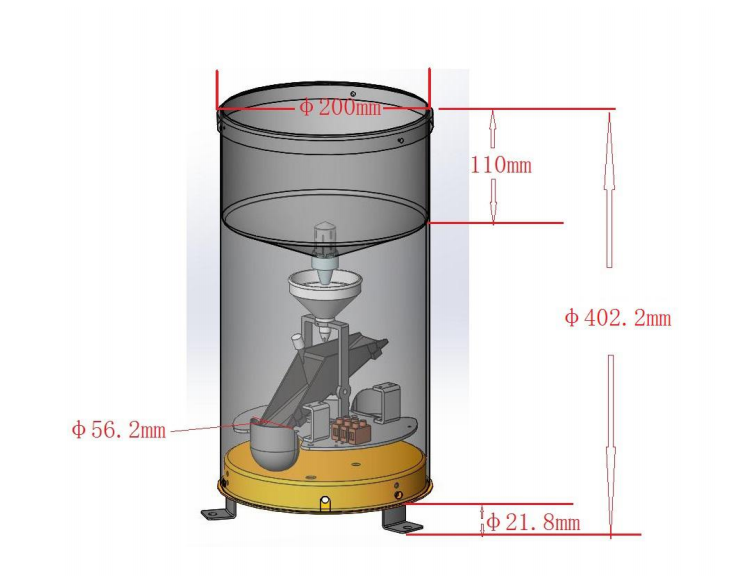 Smart Agriculture Rain Gauge with 0.5mm Resolution and Temperature Range -20-80C