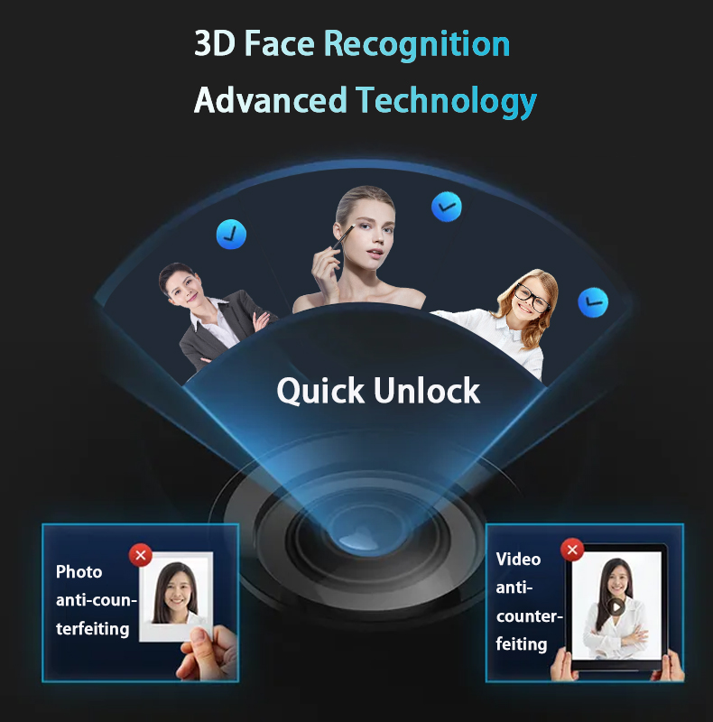 S937MAX Video Face Lock with 3D Face Recognition and Emergency Power USB 6kg/pcs