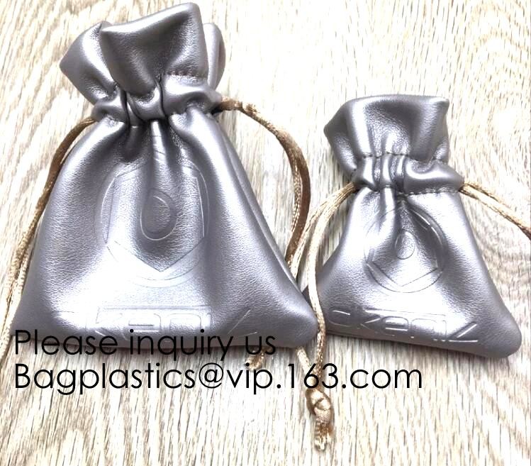 PU Leather Drawstring Pouch For Key,Red Wine PU Leather Drawstring Bag For Gift,Waterproof Leather Drawstring Bag PACK
