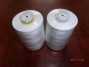 raw White Polyester Yarn , dye tube Polyester Ring Spun Yarn