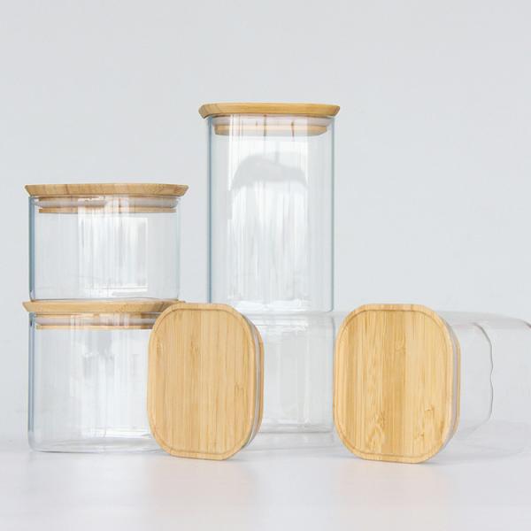 Quality Custom  Square 370ml 500ml 730Ml Honey Storage Glass Food Jar Jar For Storage for sale