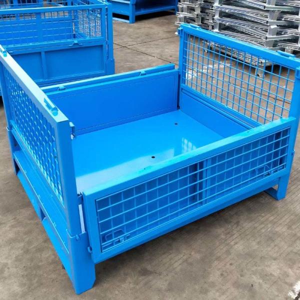 Custom Weight Warehouse Material Metal Pallet Box Space Saving Folding Stackable