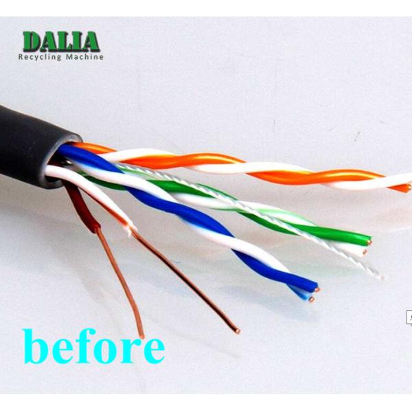 High Purity Copper Wire Recycling Machine 0.3mm - 25mm Cable Diameter