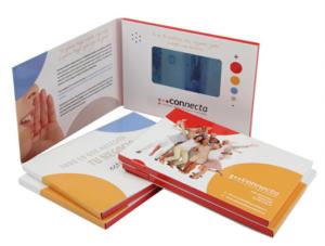 4.3 inch LCD video flyer,customized print video plus print invitation card