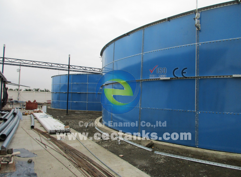 Easy Assemble Enamel Bolted Liquid Storage Tanks 20 m3 to 18,000 m3 Capactiy