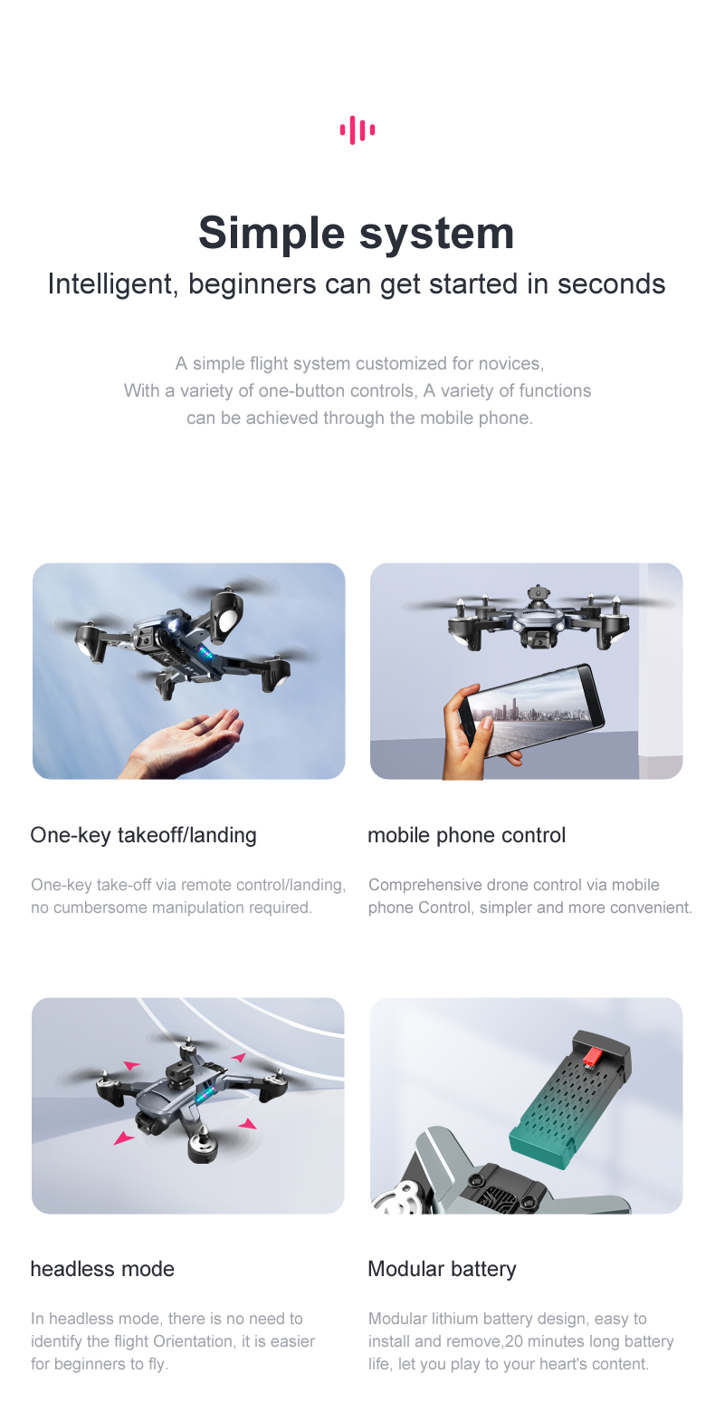 ESC HD Camera K7 Drone Optical Flow Positioning and Electrically Adjustable Remote Control for definition Aerial Photography