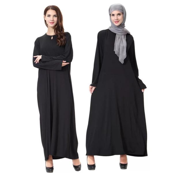 Quality TWILL Style 68 Inches Jet Black Good Color Fastness Polyester Fabric For Dubai Abaya for sale