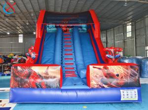 China Manufacturer PVC Inflatable Slide Spiderman Hero Inflatable Double Dry Slides wholesale