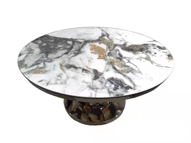 Cattelan Italia Stainless Steel Marble Dining Table Impact Resistance