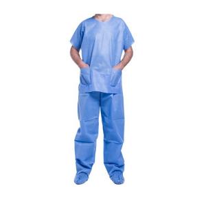 China Hospital Long And Short Sleeve Surgical Disposable Scrub Suit Nonwoven Fabric wholesale