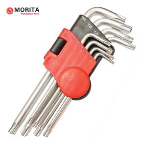 China Plastic Holder Torx End Allen Key Kit 9 Pce CR-V Steel Screwdriver and Socket set A Tamper Proof Torx wholesale
