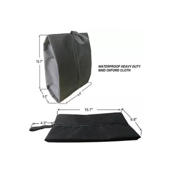 Waterproof 600D Non Woven Shopping Bag Oxford Travel Shoe Storage Organizer With Zipper Closure