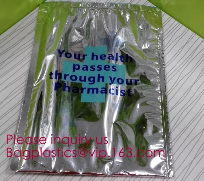 Custom Packing Aluminum Foil Zip-Lock Grocery Handle Thermal Insulation Cooler Bag For Outdoors,Promotional Insulated La