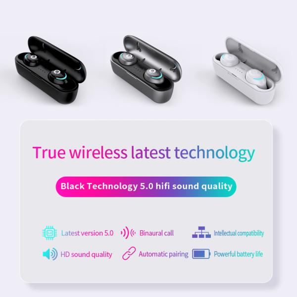 Bluetooth 5.0 Wireless Earphone Tws in Ear Headphones Handsfree Earphones Headphone Sport Earbuds Headset for Phone with Mic