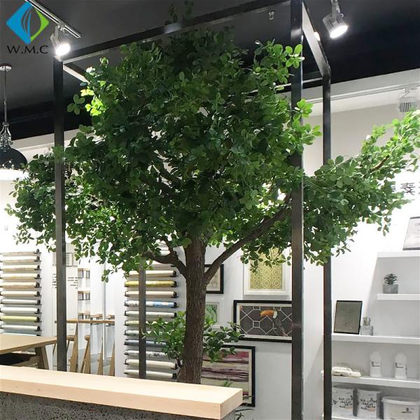 Quality 2m Artificial Tree Plant , Decorative Large Ficus Bailey Tree With Wood Trunk for sale