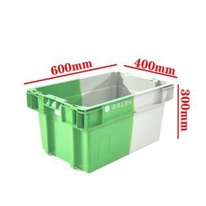 Two Color Turnover Nesting Crate Storage Box Container Stackable Logistics