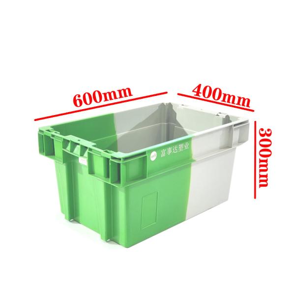 Quality Two Color Turnover Nesting Crate Storage Box Container Stackable Logistics for sale