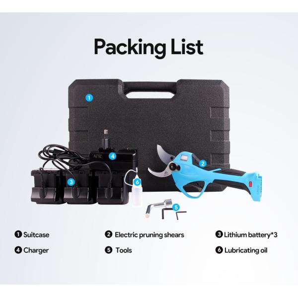 40mm 경량 휴대용 전기 전정 가위 배터리 원예 전정 가위