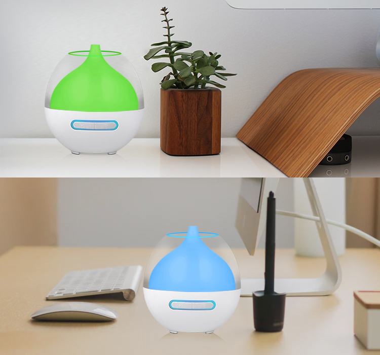 USB 80ml Wood Aromatherapy Diffuser With 7 Color LED Light