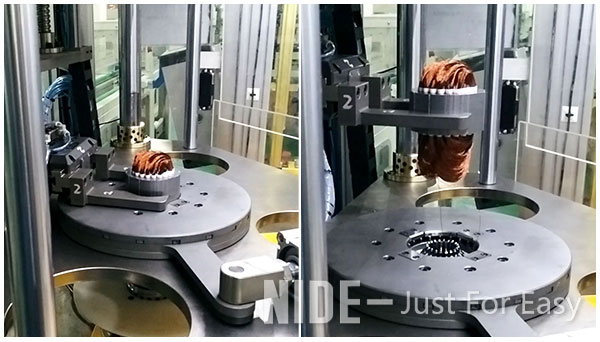 Automatic Stator Winding Inserting Machine For Generator Motor , Three Working Station-2
