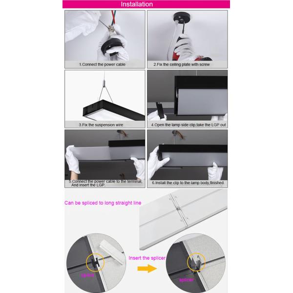 LED Suspended Ceiling Lights 18W / 36W , LED Linear Lighting With Seamless Connection
