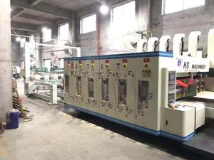 China Rotary Carton Box Making Machine Stacker 4 Color Flexo Printing Machine wholesale