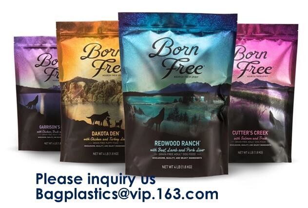 Custom Printing Shiny Laser Holographic Foil Pouch Bag,Zip lockk Zipper Stand Up Pouch Bags, Mylar Food Aluminum Foil Bag