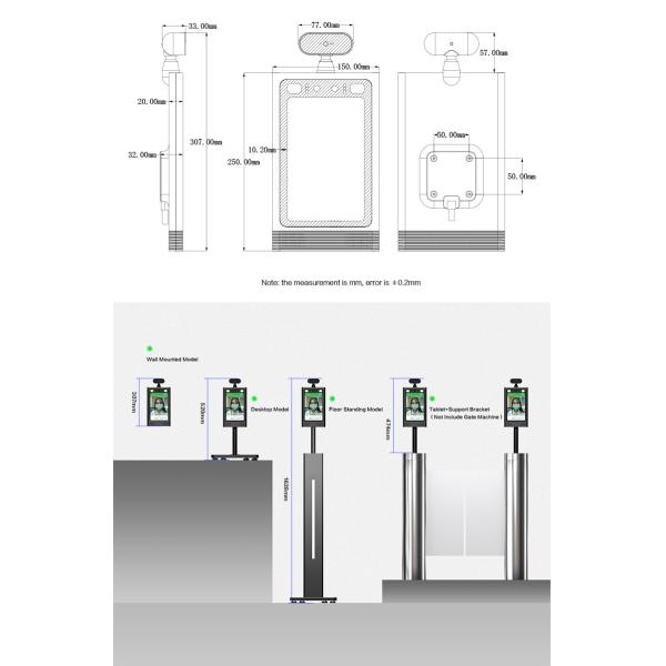 Infrared Thermal Face Recognition Camera Biometric Thermometer FCC