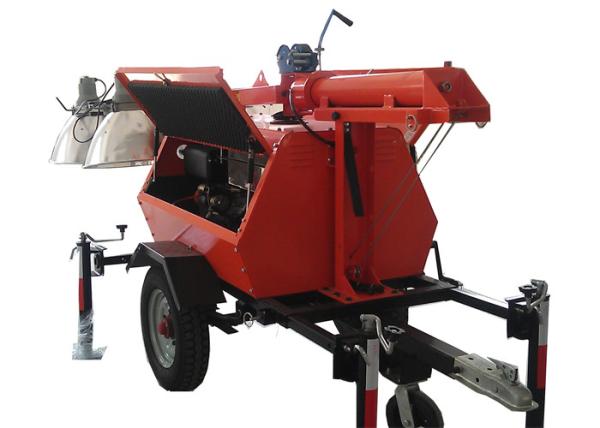 Quality Diesel power mobile lighting tower with Brushless & single phase alternator for sale
