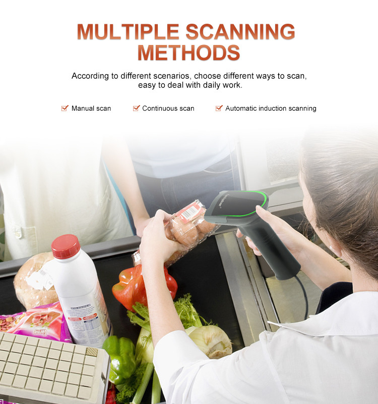 Data Matrix Wired Handheld CMOS QR Code Reader Portable USB 1D 2D Barcode Scanner