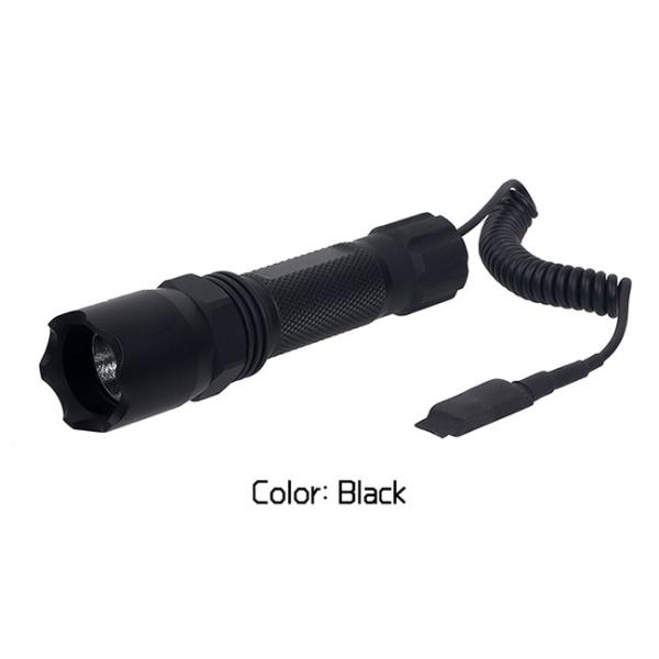 ANS LED Torch Tactical Flashlight 400 Lumens White Aircraft - Grade Aluminum Tube Anodized Black