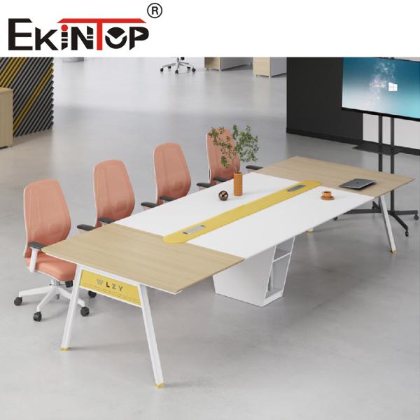 Quality Custom Rectangular Wood Conference Table Meeting Room Cafe Table Scratch Resistant for sale