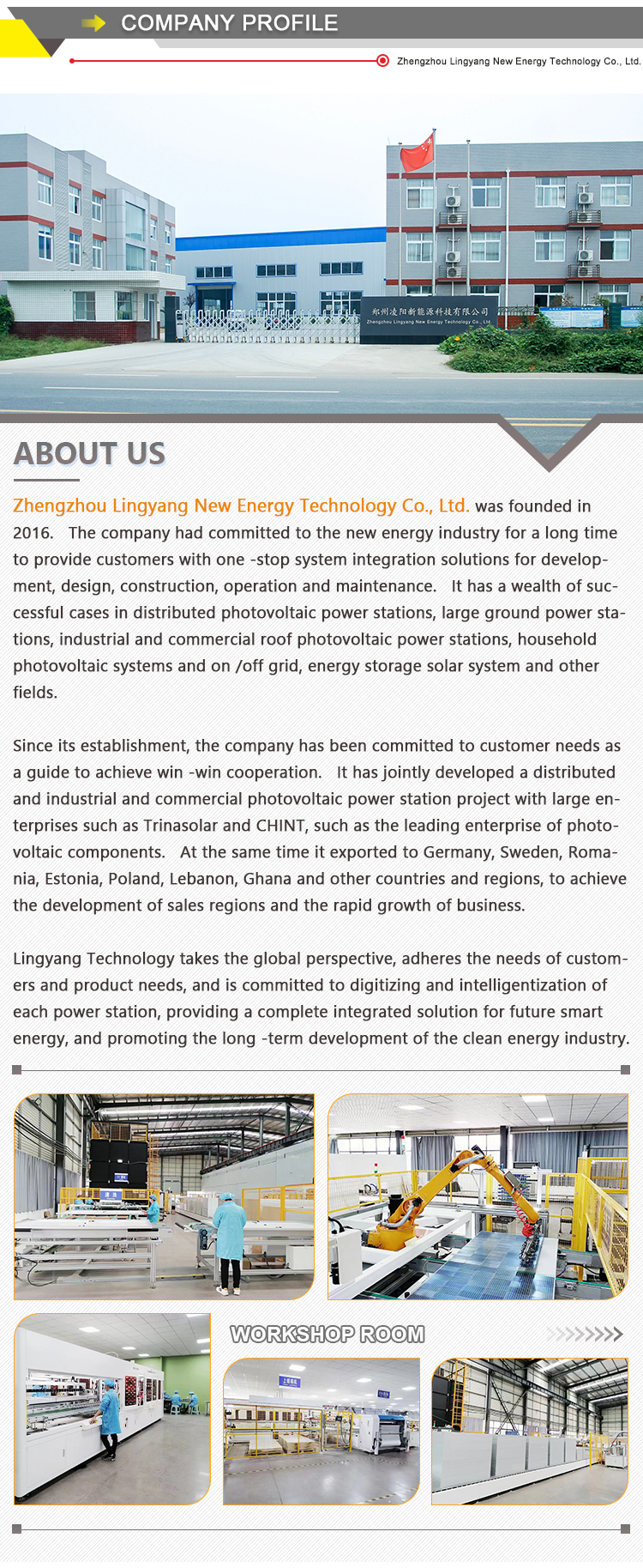 Warehouse N Type Solar Panel High Efficiency PV Module Getting Energy System