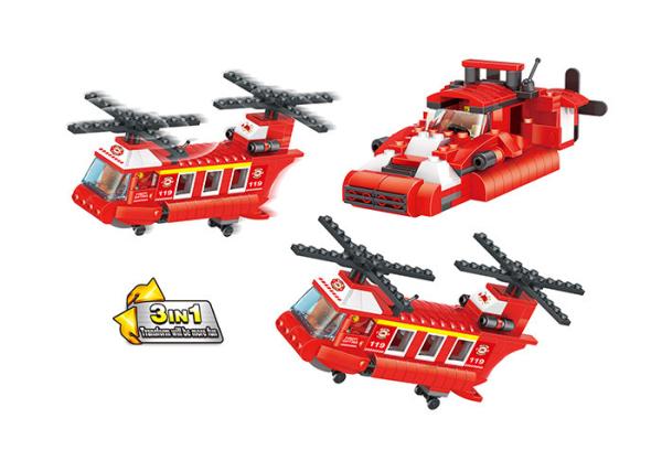 Quality 3 In 1 Transformer Fire Engine Building Blocks For Toddlers And Preschoolers for sale