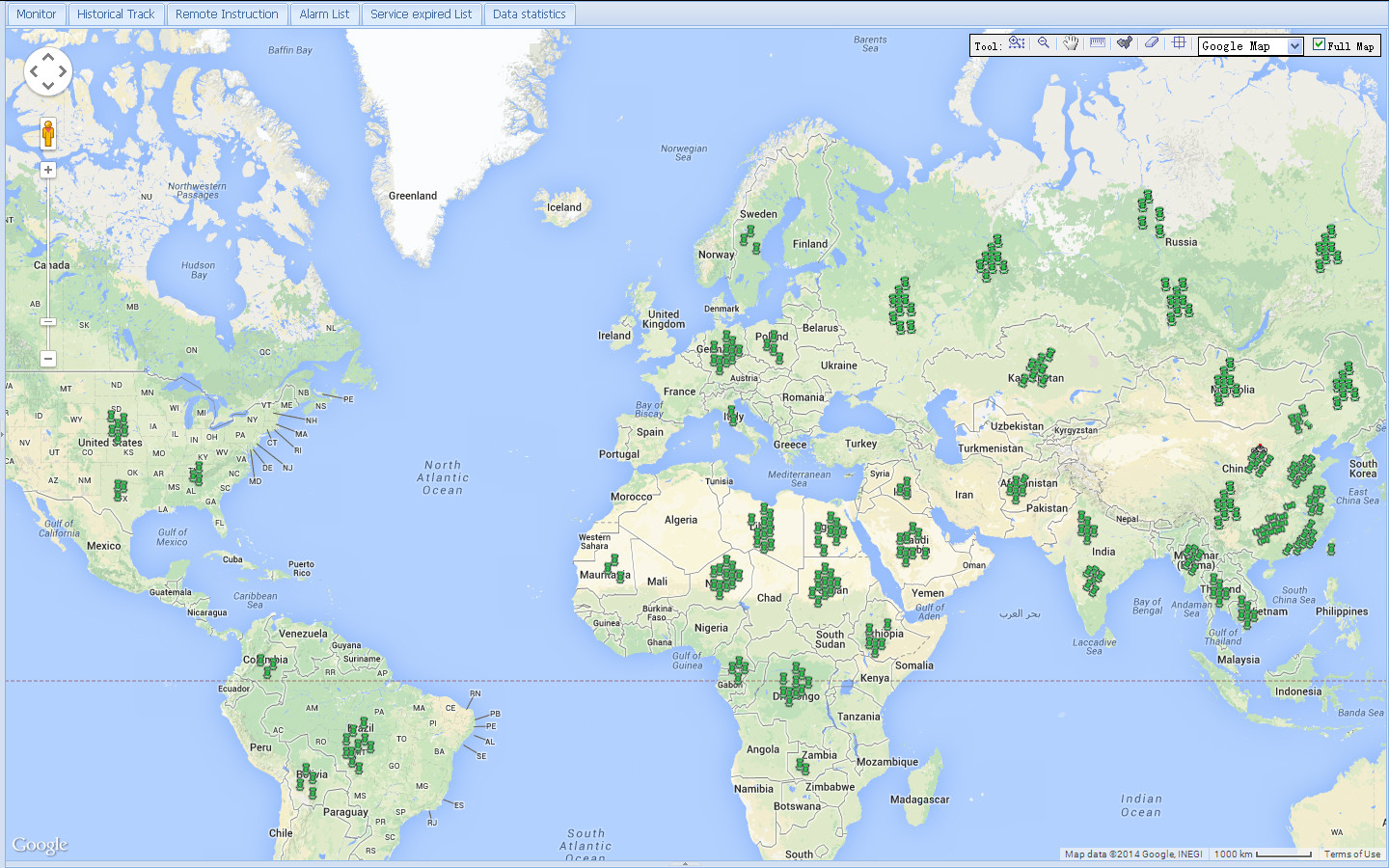 Vehicle GPS Location Tracking Software / GPS Phone Tracking Software Multi Geofences