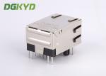 10/100 Base single port 6P8C RJ45 modular jack ethernet connector with lan