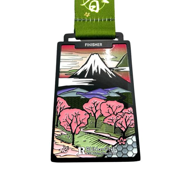 Quality Asia Virtual Run Series Races Award Soft Enamel Medal Customization for sale
