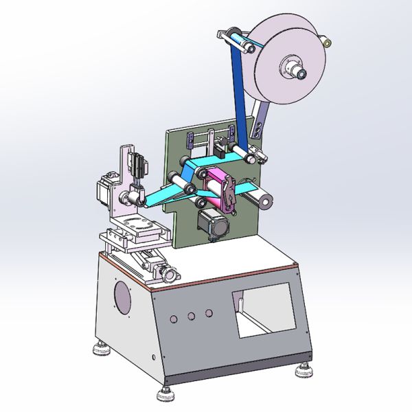 Semi Automatic Labeling Machine Desktop U Shaped Conical Cups Label Application Machine with Sticker Dispenser Machine