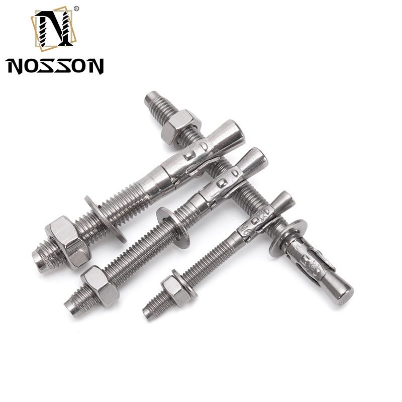 Extended Double Head Bolt Threaded Rod System of Measurement Stainless Steel Wall Threading Screw and Nut Set M6 M8 M16