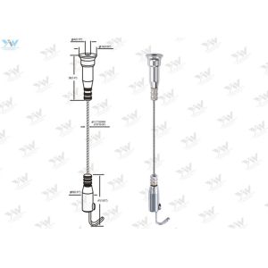 China Wall / Ceiling Mounted Art Hanging Systems Adjustable Gallery Suspension System wholesale