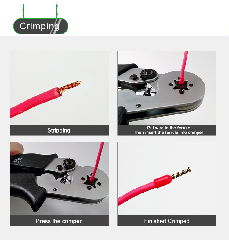 VE4009 4.0mm² Insulated 16.5mm Tail Boot Wire End Ferrules Quick Insertion Terminal For Stranded Wire