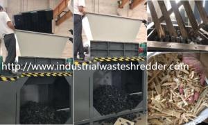China Plastic Waste Double Shaft Shredder Low Rotation Speed High Efficient Performance wholesale