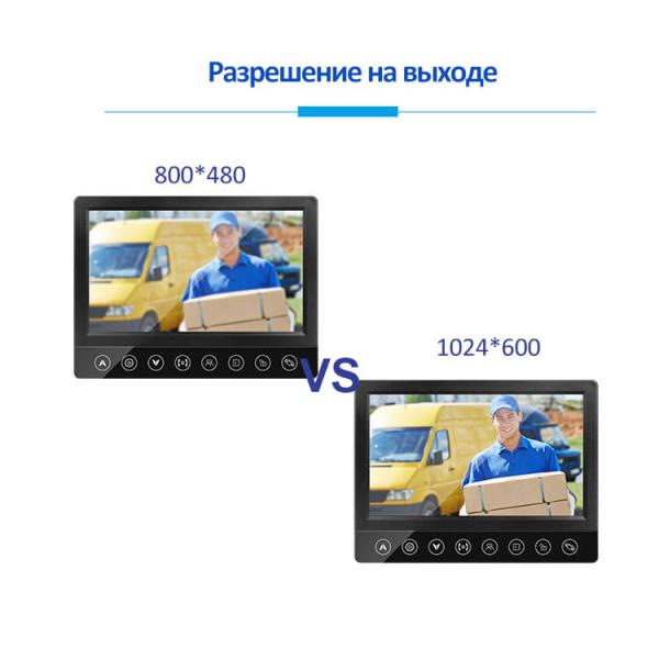 7 Inch 4 Wire Villa Video Intercom Doorbell Camera Video Door Phone Work with ID IC Card Unlock