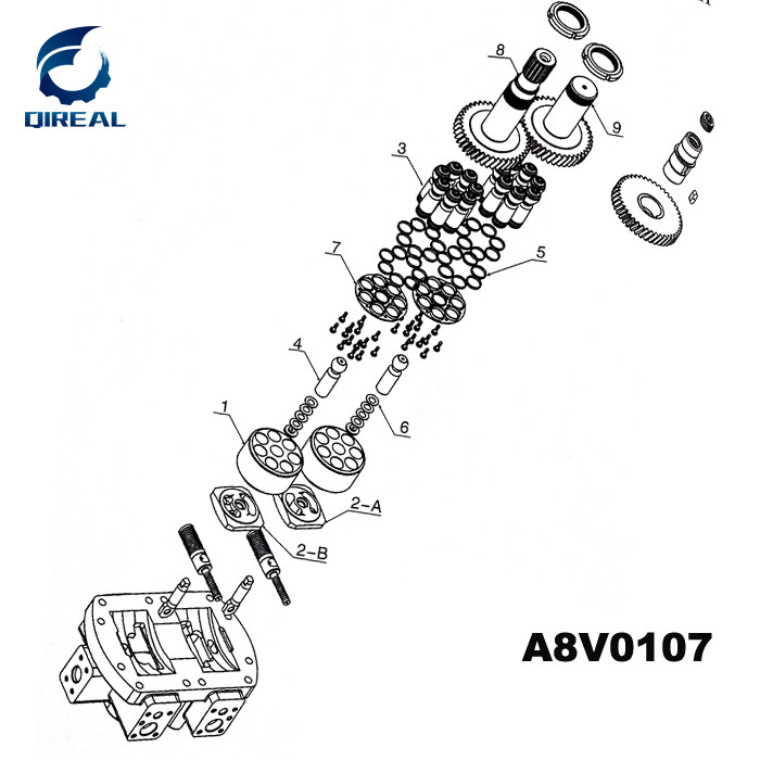 China Excavator Spare Parts A8V0107 Hydraulic Pump Part Repair Kits wholesale