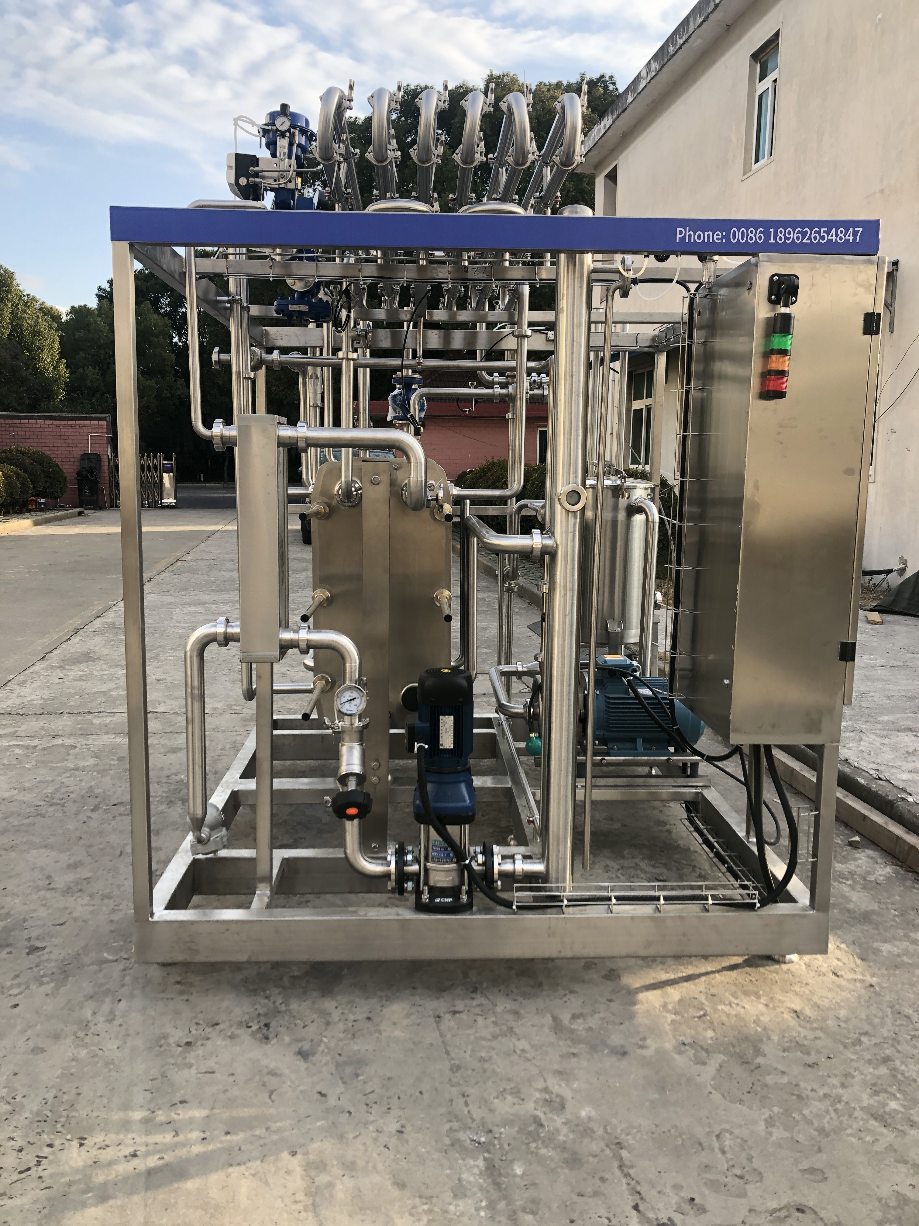 Brand New Various Capacities Plate Sterilizer Milk Pasteurizer Made Of Stainless Steel 304/316 For Milk Process Plant