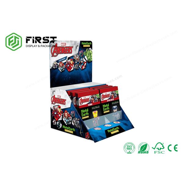 Corrugated 4C CYMK Printing Custom Recycled Cardboard Counter Display Boxes With UV Coating