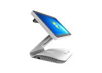 Quality Full Flat POS System PC Fanless Design White ColoR Durable Sturdy Base for sale